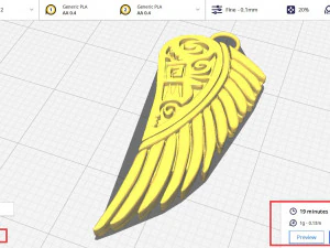 GRIFFIN WING INSCRIPTION 3D Print Model