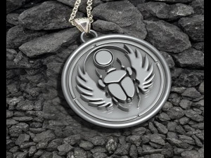Scarab Pendant Ancient Necklaces Pharaonic 3D Print Model
