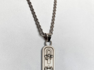 Cartouch Scarab Ankh Pendant Pharaonic Inscriptions Modelo de Impressão 3D