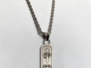 Cartouch Scarab Ankh Pendant Pharaonic Inscriptions 3D Print Model