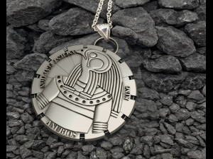 ANUBIS KING PENDANT EGYPT PHARAONIC Modello di stampa 3D