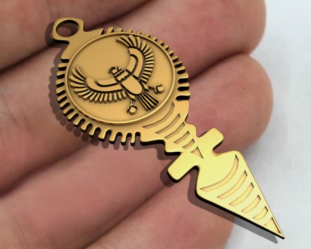HORUS FALCON BIRD EGYPTIAN PENDANT 3D Принт Модель .c4d .max .obj .3ds .fbx .stl .blend 