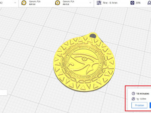 EYE HORUS PENDANT ANCIENT EGYPT Modelo de impresión 3D
