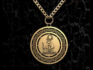 SEKHMET KING Ancient Pendant 3D Print Model