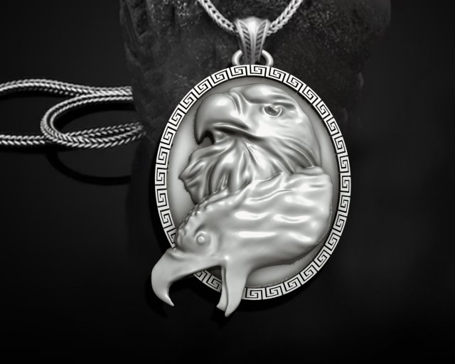 Eagle Pendant 3D Принт Модель .c4d .max .obj .3ds .fbx .stl .blend
