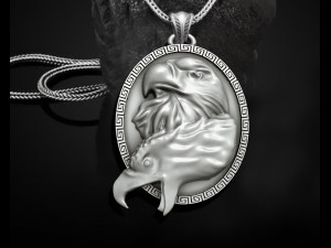 Eagle Pendant 3Dプリントモデル