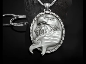 독수리 펜던트 3D 프린트 모델