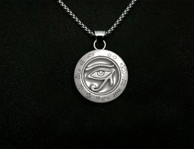 Ancient Egypt Pharaonic Eye Horus pendant Modello di stampa 3D .c4d .max .obj .3ds .fbx .stl .blend 