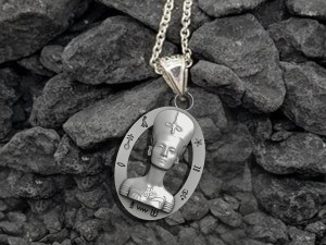 Nefertiti Queen Pendant Ancient Necklaces Pharaonic Egypt 3D प्रिंट मॉडल