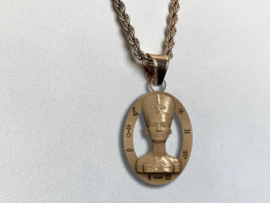 Nefertiti Queen Pendant Ancient Necklaces Pharaonic Egypt 3D Print Model