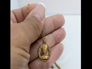 Nefertiti Queen Pendant Ancient Necklaces Pharaonic Egypt 3D प्रिंट मॉडल