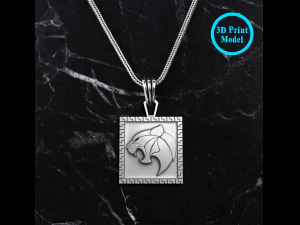 Tiger Pendant 3D Print Model