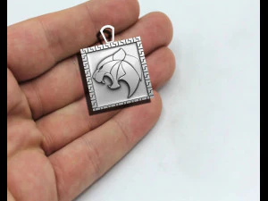 Tiger Pendant 3D Print Model