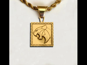 Tiger Pendant 3D Print Model