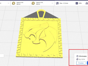 Tiger Pendant 3D Принт Модель