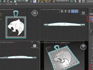 Tiger Pendant 3D Принт Модель