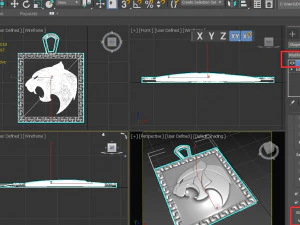 Tiger Pendant 3D Print Model