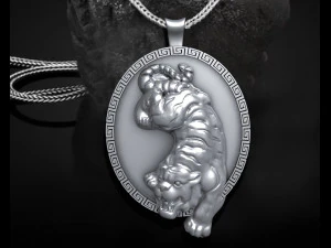 Кулон Тигр M3 3D Принт Модель