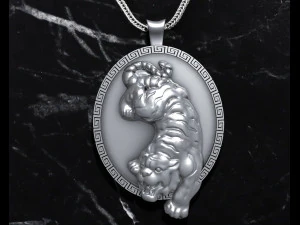 Tiger Pendant M3 3D Print Model
