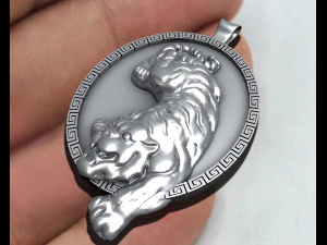Tiger Pendant M3 3D Print Model
