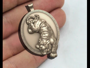 Tiger Pendant M3 3D Print Model