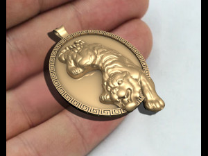 Tiger Pendant M3 Modello di stampa 3D