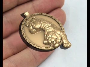 Tiger Pendant M3 3D Print Model