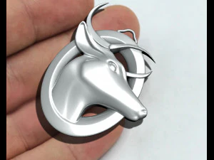Dear Pendant 3D Print Model