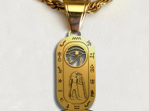 CARTOUCH EYE HORUS PENDANT 3D Print Model