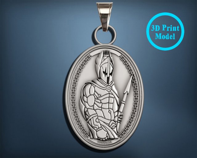 WARRIOR MAN ANCIENT PENDANT Modelo de Impressão 3D .c4d .max .obj .3ds .fbx .stl .blend 