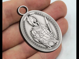 WARRIOR MAN ANCIENT PENDANT 3D Print Model