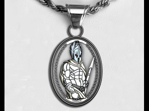 WARRIOR MAN ANCIENT PENDANT Modelo de Impressão 3D