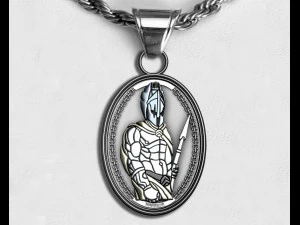 WARRIOR MAN ANCIENT PENDANT 3D Print Model