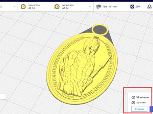 WARRIOR MAN ANCIENT PENDANT 3D Print Model