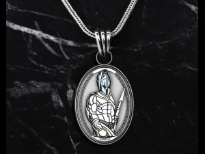 WARRIOR MAN ANCIENT PENDANT Modelo de Impressão 3D
