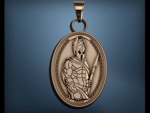 WARRIOR MAN ANCIENT PENDANT Modelo de Impressão 3D