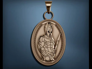 WARRIOR MAN ANCIENT PENDANT 3D Print Model