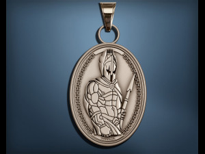 WARRIOR MAN ANCIENT PENDANT Modelo de Impressão 3D
