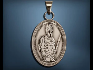 WARRIOR MAN ANCIENT PENDANT 3D Print Model