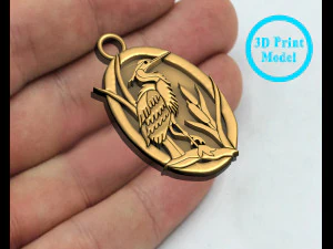 PINGENTE DE P&Aacute;SSARO EGRET Modelo de Impressão 3D