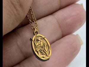 EGRET BIRD PENDANT 3D Print Model