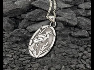 EGRET BIRD PENDANT 3D Print Model