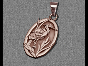 EGRET BIRD PENDANT Modello di stampa 3D