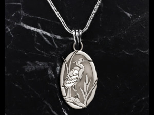 EGRET BIRD PENDANT Modello di stampa 3D