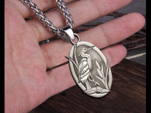 EGRET BIRD PENDANT Modello di stampa 3D