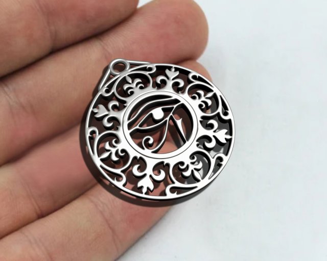 EYE HORUS PENDANT E110 3D प्रिंट मॉडल .c4d .max .obj .3ds .fbx .stl .blend 