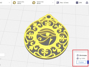 EYE HORUS PENDANT E110 3D प्रिंट मॉडल