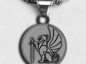 Griffin Hawk Lion Ancient Pendant 3Dプリントモデル