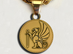 Griffin Hawk Lion Ancient Pendant 3Dプリントモデル