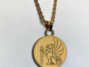 Griffin Hawk Lion Ancient Pendant 3Dプリントモデル